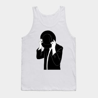 Man behind the Hat Tank Top